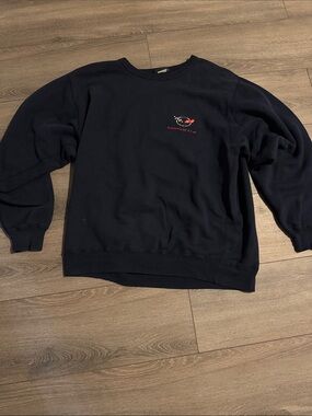 Embroidered Logo Men's Corvette Vintage Crewneck Sweater Made in Canada